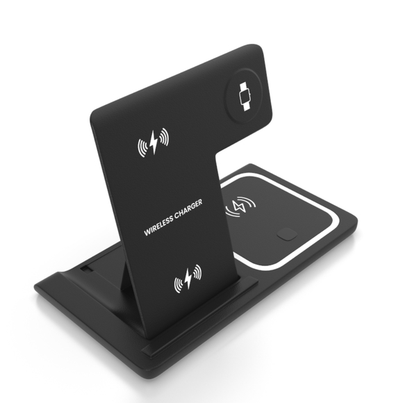 3-IN-1 Apple Compatible 15W Wireless Charging Stand - Picture 3 of 4